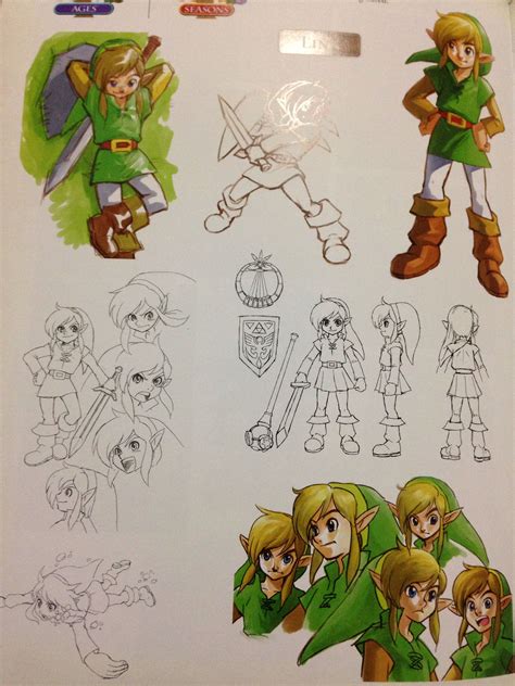 Oracle Of Ages And Oracle Of Seasons Concept Art As Shown In The Hyrule