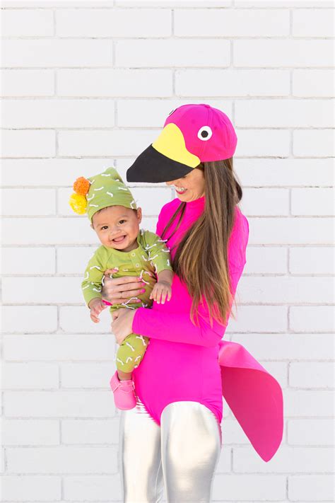 DIY Lawn Flamingo Costume + Cactus Baby Costume - Studio DIY