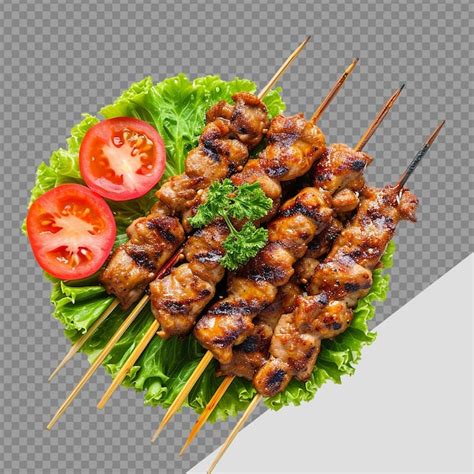 Premium Psd Sate Ayam Png Isolated On Transparent Background