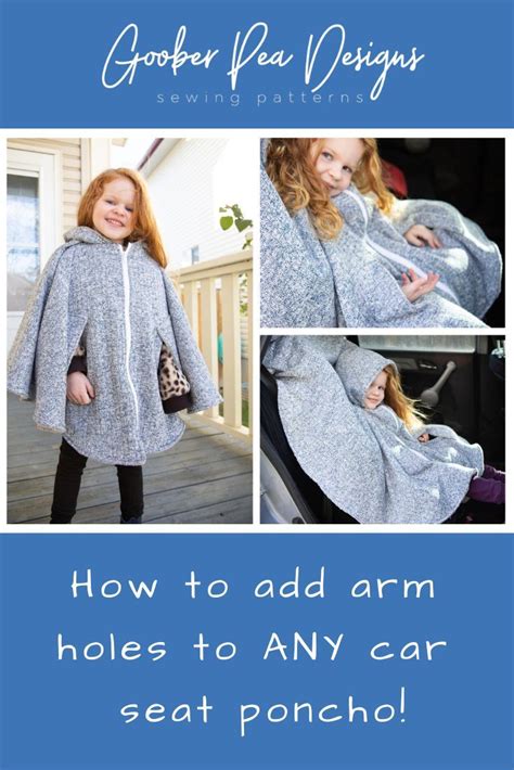 How To Add Arm Holes To Any Car Seat Poncho Car Seat Poncho Poncho