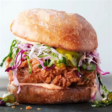 Fried Chicken Sandwiches With Slaw And Spicy Mayo Recipe Spicy Mayo