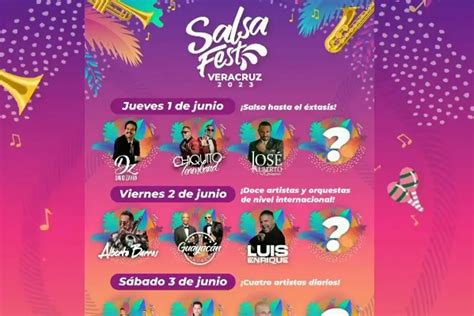 Revelan Elenco Para El Salsa Fest 2023 En Boca Del Río Xeu Noticias