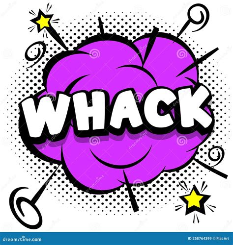 Whack Comic Bright Template With Speech Bubbles On Colorful Frames