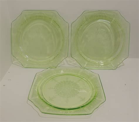 Anchor Hocking Princess Pattern 1931 1935 Three Plates