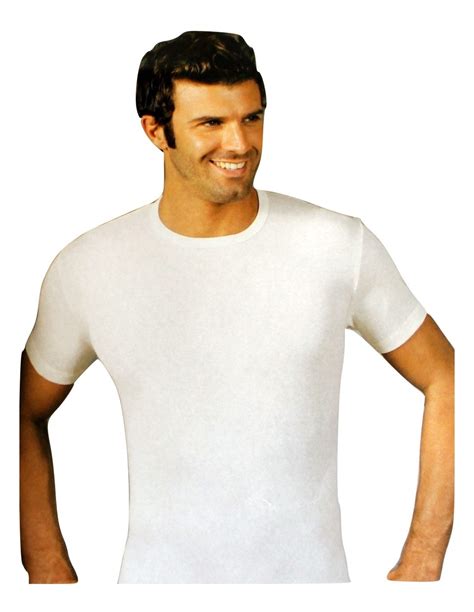 Maglia Intima Uomo LANA COTONE Mezza Manica 4 M 5 L 6 XL 7 XXL Bianco