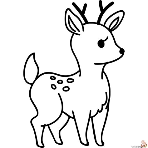 Coloriages De Cerfs Adorables Et Faciles Des Designs D Licieux