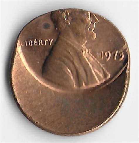 Error Errorcoins U S Mint Error Lincoln Memorial Cent Struck Off Center 1973 Red Error