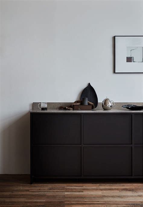 Nordisk Kök A Black Frame Kitchen In Oak With Limestone Worktop For