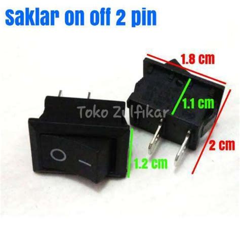 Jual Rocker Saklar Switch On Off Kecil 2 Pin 2 Kaki On Off Kotak Hitam