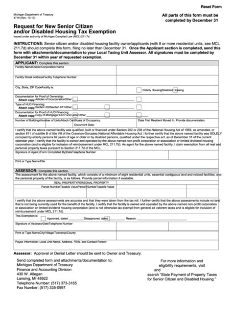 Fillable Form Request For New Senior Citizen And Disabled