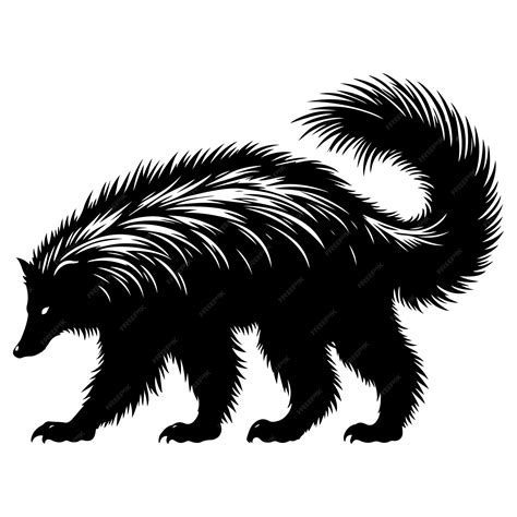 Premium Vector | Skunk silhouette silhouette of a Skunk