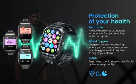 Amazon.com: Smartwatch for Men Fitness Smart Watch: 2.0 inch Wrist ...