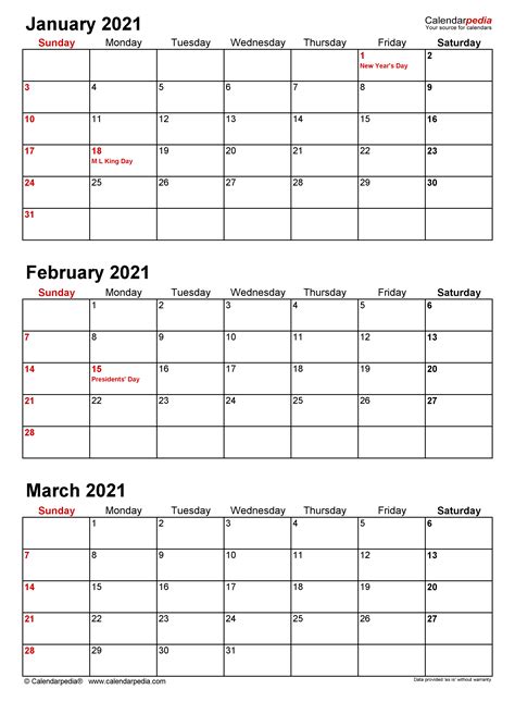 printable calendar quarterly