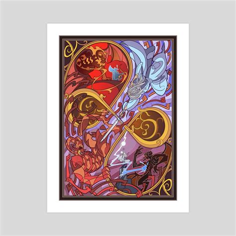 Fighting The Balrog An Art Print By Jian Guo INPRNT