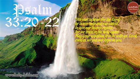 Bible Verse of the day – Psalm 33:20-22 | Holy Bible