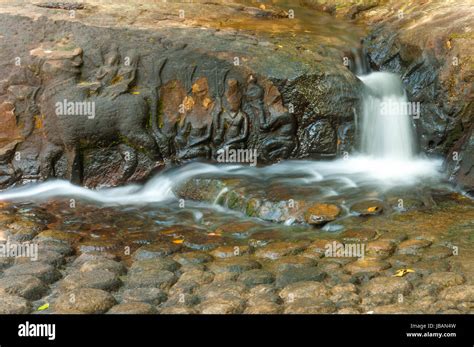 Long Exposure Of Kbal Spean In The Jungle Of Angkor The River Of A