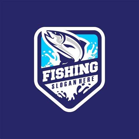 Vector Logo De Pesca Vector Premium