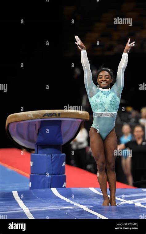 August 19 2018 Boston Massachussetts U S Simone Biles Smiles