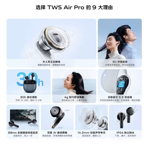 Vivo Tws Air Pro With Mm Drivers Bluetooth Anc Up To H