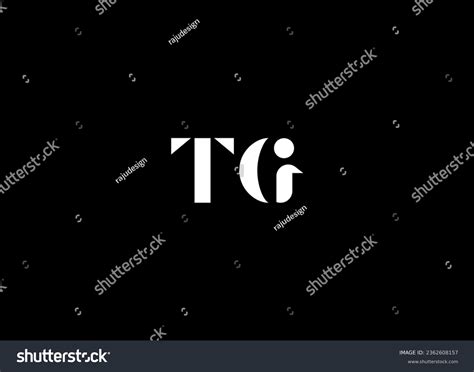 TG Initial Logo Design And Minimalist Logo Royalty Free Stock Vector