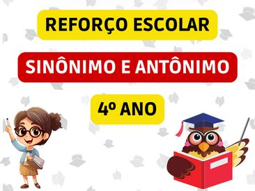 Caderno De Refor O Escolar Sin Nimo E Ant Nimo Ano