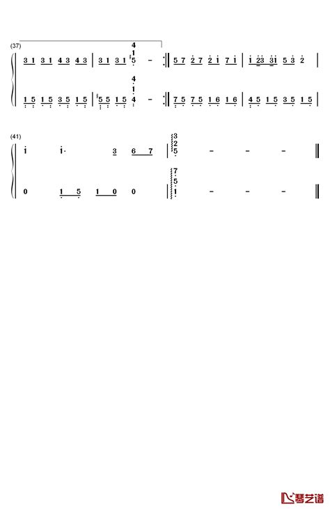 借口钢琴简谱 数字双手 周杰伦 看琴谱网