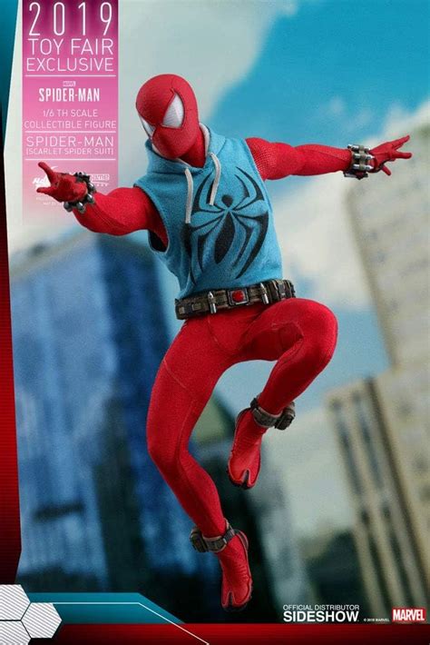 Amazon Hot Toys VGM 34 Marvel S Spider Man Scarlet Spider Suit 1 6 Action Figure New