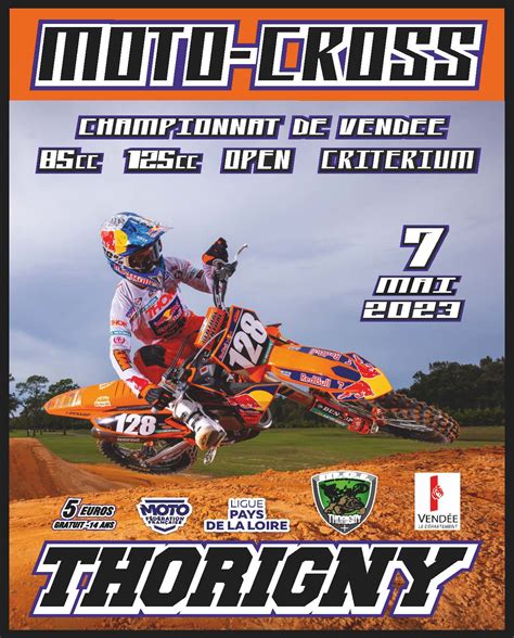 Info Motocross épreuve Thorigny 7 mai Ligue Motocycliste des Pays