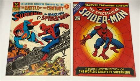 Comicsvalue Marvel Treasury Spectacular Spiderman And Superman