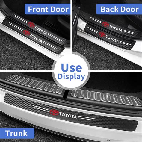 Toyota Raize Carbon Fiber Car Door Sticker Protector Auto Threshold