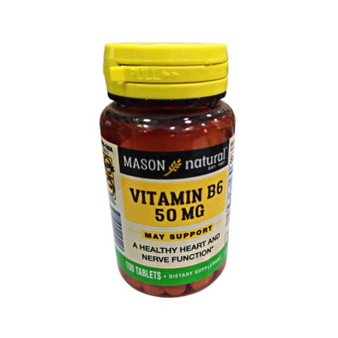 Mason Natural Vitamin B6 50mg 100 Tablets Shoponclick