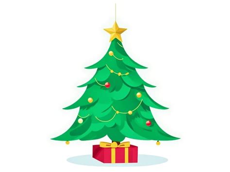 Premium Ai Image Vector Decorated Christmas Tree With Presents