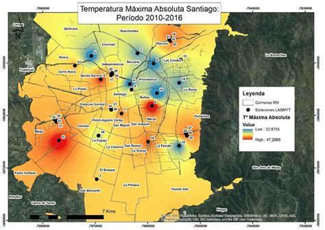 Temperaturas M Ximas Absolutas Registradas En Barrios De Santiago