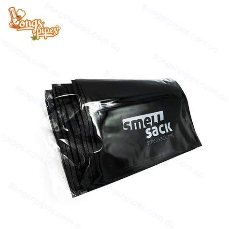 100 x Smellsack Double Zipper Smell Proof Bag 10cm X 8cm | BONGSnPIPES