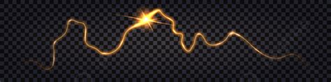 Lightning Thunder Bolt Electric Yellow Background Glowing Strike