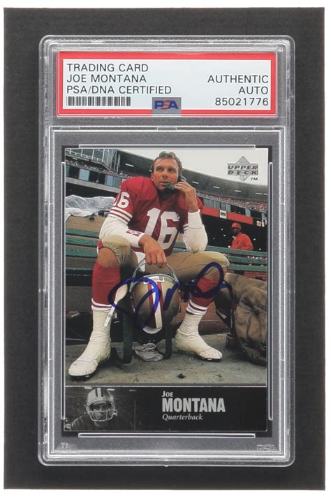 Joe Montana Signed 1997 Upper Deck Legends 178 PSA Pristine Auction