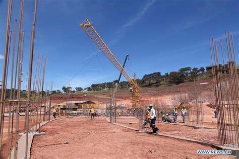 Workers From China And Zimbabwe Work On Construction Site Of Zimbabwes