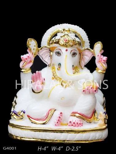 Jaipurcrafts White Marble Ganesha Statue Size 12 10ft At Rs 10000 In