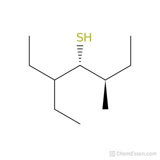 R R Ethyl Methylheptane Thiol Structure C H S Over