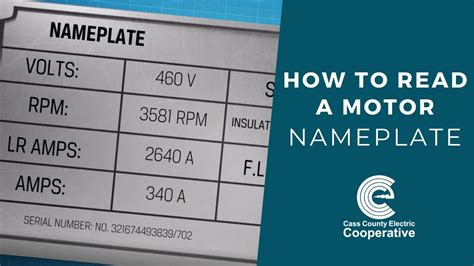 How To Read A Motor Nameplate Youtube