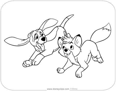 The Fox and the Hound Coloring Pages - Free Coloring Pages Printables