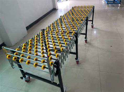 Manual Telescopic Conveyor Unpowered Expandable Roller Conveyor High