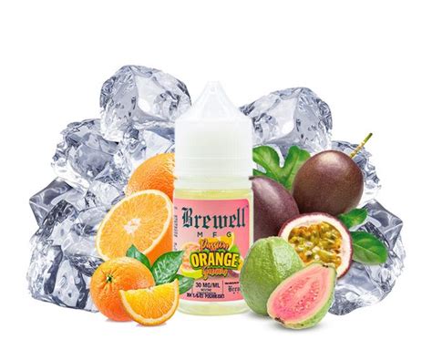 Brewell MFG Salt Passion Orange Guava 30ml Tinh Dầu Pod