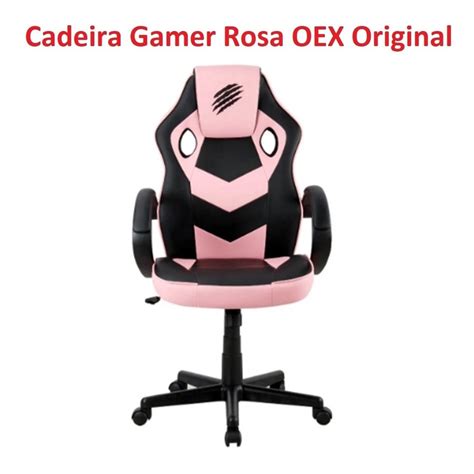 Cadeira Gamer Rosa E Preto Super Confort Vel Estilosa Para Gamer Ou