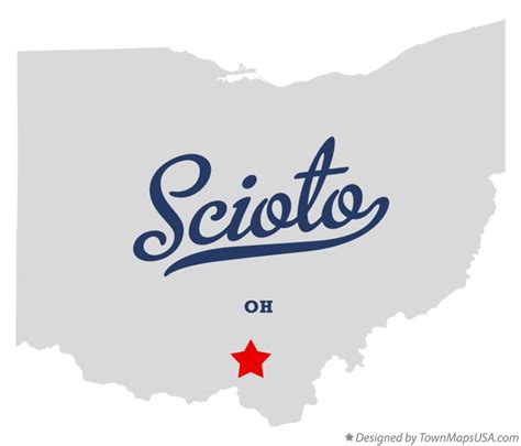 Map of Scioto, Jackson County, OH, Ohio