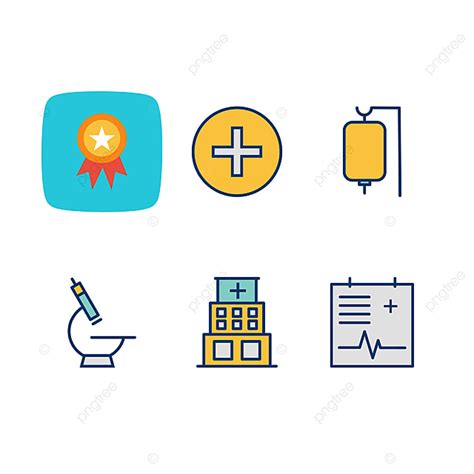 Commercial Use Clipart Transparent Background Icon Set Of Medical For