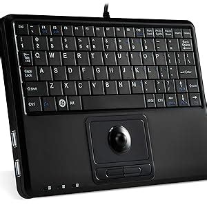 Perixx Periboard H Plus Wired Super Mini Keyboard With Trackball