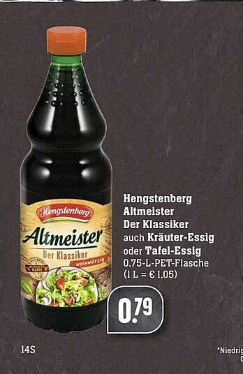 Hengstenberg Altmeister Der Klassiker Auch Kräuter Essig Oder Tafel