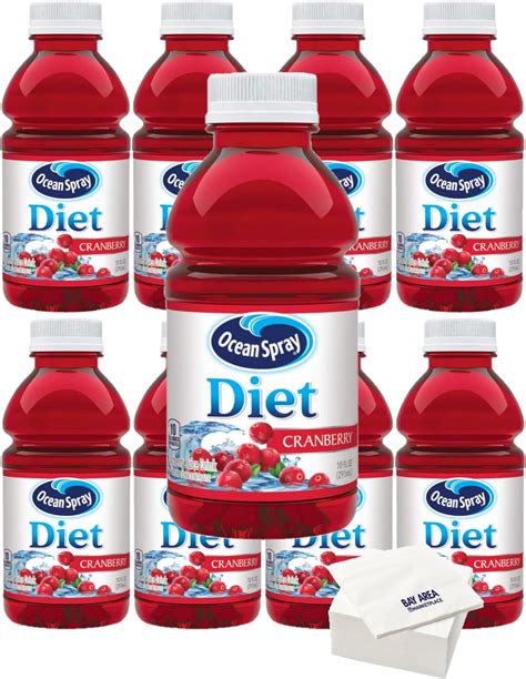 Ocean Spray Diet Cranberry Juice 10oz Bottles Pack Of 8 With Bay Area