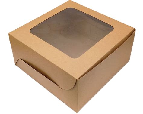 12x12x4 Brown Kraft Window 2 Kg Cake Box Pack Of 1